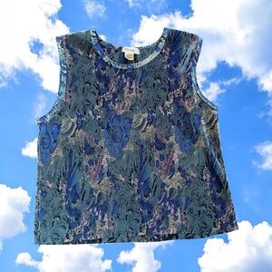 Plissé Blue and Purple Women's Muscle Tee